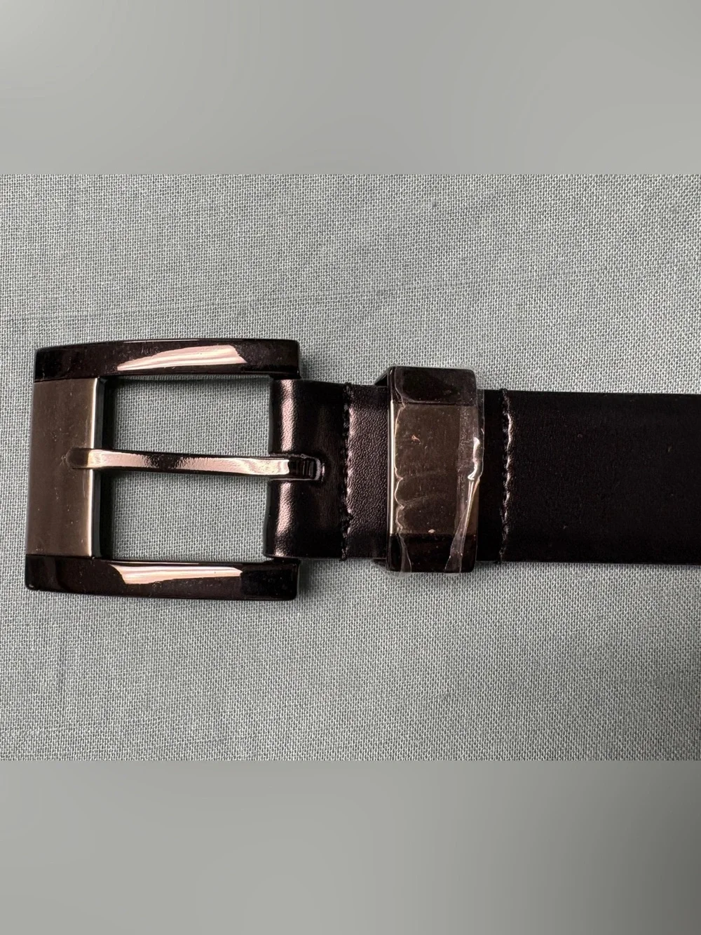 NWOT Men's Black Leather Dress Belt w/ Polished Buckle: 1.25in / 40in: L/XL